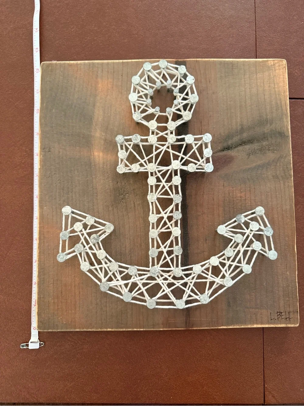 Wooden Anchor (DG) String Art Wall Decor in White
